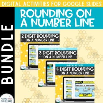 Preview of Rounding Number Lines BUNDLE Digital Math Activities
