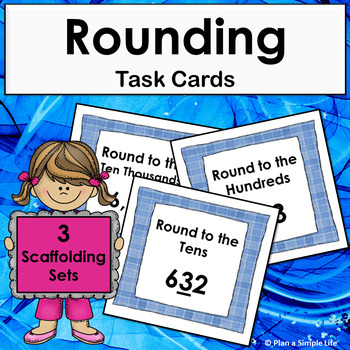 Preview of Rounding Numbers  (3 sets) Scaffolding Set included