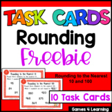 Rounding to the Nearest 10 and 100 Task Cards Freebie