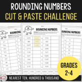 Rounding Numbers Cut and Paste Challenge - Nearest Ten, Hu