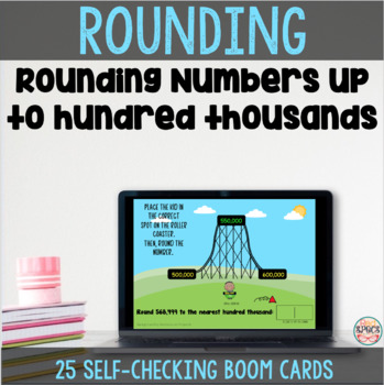 Preview of Rounding Numbers: Digital Boom Cards