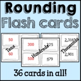 Rounding Numbers Flash Cards Common Core {3rd Grade and 4t