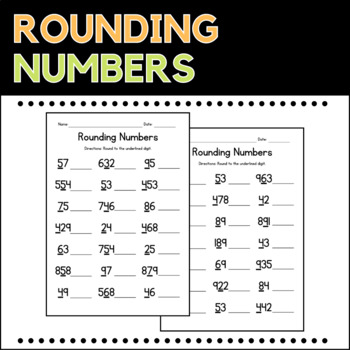 rounding numbers math worksheets hundreds and tens practice test prep