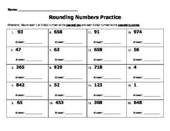 Rounding Numbers Practice Bundle (6 worksheets) by Beth Wimberly