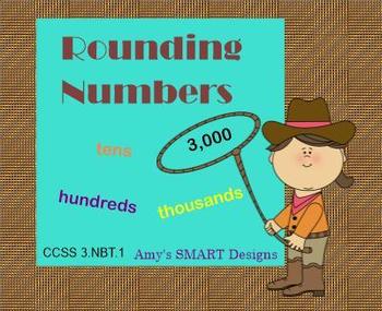 Preview of Rounding Numbers Round-Up SMARTboard and Game Bundle