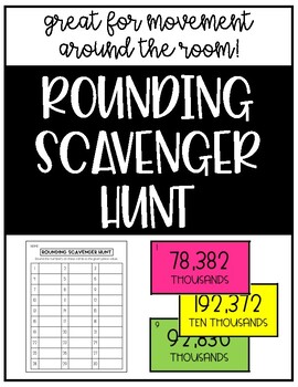 Preview of Rounding Numbers Scavenger Hunt