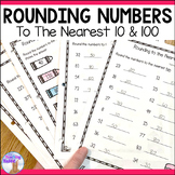 Rounding Numbers To The Nearest 10 & 100 Math Worksheets &