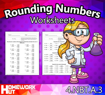 rounding numbers worksheets by homework hut teachers pay teachers