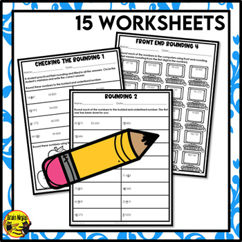 rounding numbers worksheets grade 5 by brain ninjas tpt