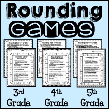 Preview of Rounding Numbers and Decimals Math Games and Mats 3rd Grade 4th Grade 5th Grade
