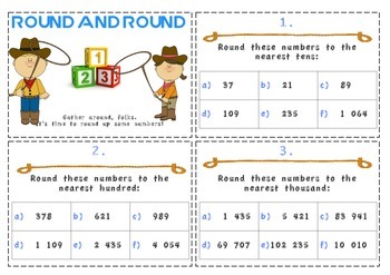 Preview of Rounding Numbers and Estimation Task Cards (Distance Learning)