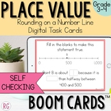 Rounding Boom Cards | Rounding Numbers on a Number line | 