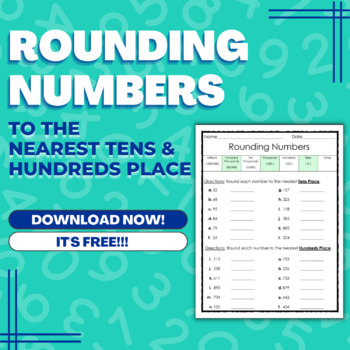 Preview of Rounding Numbers to the Tens and Hundreds Place