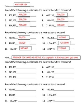 Rounding Numbers worksheet by Betsy Hadley | TPT