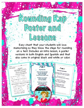 Preview of Rounding Rap Poster:  Lesson and Steps for Rounding In Spanish too!