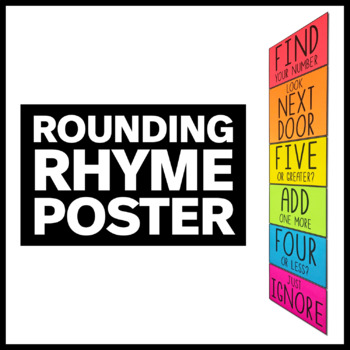 Preview of Rounding Rhyme Poster - Math Classroom Decor