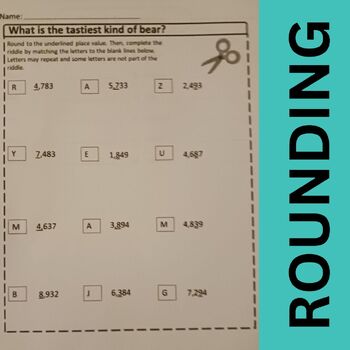Preview of Rounding Riddle with 4 Digits Riddle 3