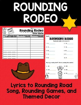 Preview of Rounding Rodeo- Song, Activities, and Decor