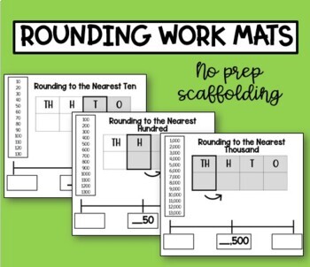 Preview of Rounding Scaffolded Work Mat