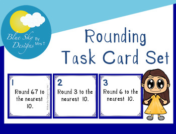 Preview of Rounding Task Card Set