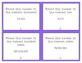 Rounding Task Cards 4th Grade Common Core