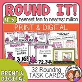 Rounding Task Cards for 4th Grade | Print & Digital | TpT'
