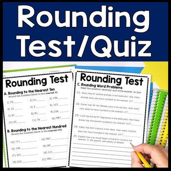 Preview of Rounding Test | Rounding to the Nearest Ten and Hundred Test | Rounding Quiz