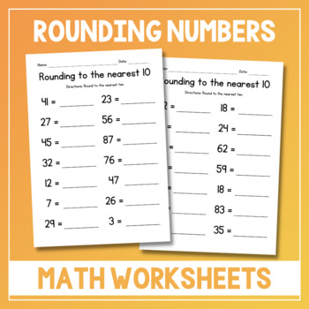 Rounding To The Nearest 10 - 1st Grade Math Worksheets - Short ...