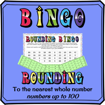 Preview of Rounding To The Nearest Whole Number BINGO (numbers to 100)