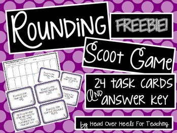 Preview of Rounding Up to Ten Thousands Scoot Game {Task Cards}