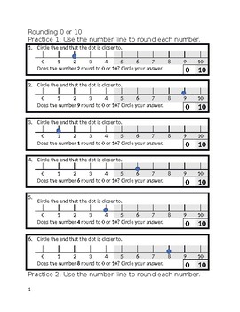 Preview of Workbook: Rounding Using a Number Line