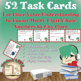 Rounding Whole Numbers: Math Lesson, Task Cards Work Mat Bundle
