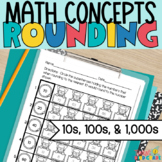 Rounding Whole Numbers Practice Worksheets | tens hundreds