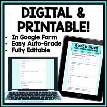 rounding whole numbers quiz 4 nbt 3 4th grade rounding assessment