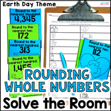 Rounding Whole Numbers - Solve the Room - Earth Day Math Center