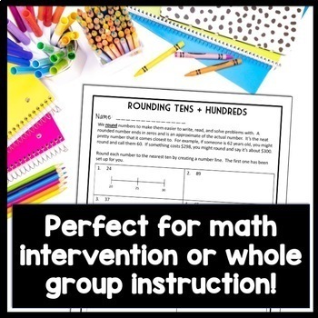 4th grade rounding whole numbers rounding bundle lessons quizzes 4