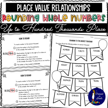 Preview of Rounding Whole Numbers Up to Hundred Thousands Place