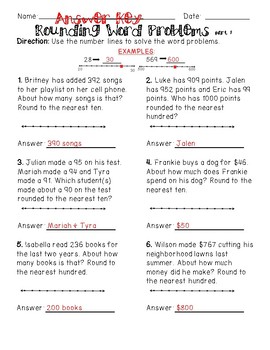 Rounding Word Problems Worksheets - 15 Worksheets.com