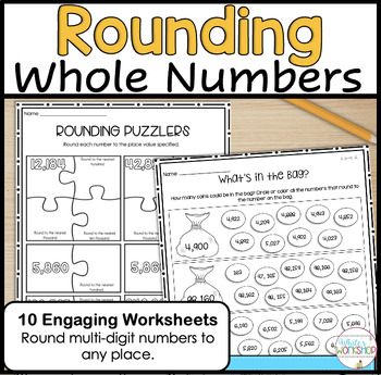 rounding worksheets for fourth grade 4 nbt 3 by white s workshop
