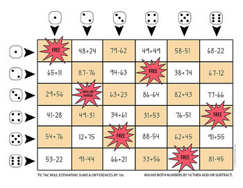 The Menu Game (Estimating/Rounding): Building Real-Life Math