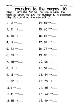 Rounding and Estimation Worksheets by Mrs Castro | TpT