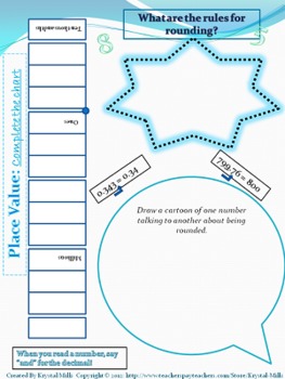 Preview of Rounding and Place Value Activities: Grades 5-7