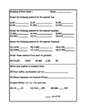 Rounding and Place Value Practice Sheets