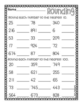 Rounding by 10's and 100's by Amy Isaacson | TPT