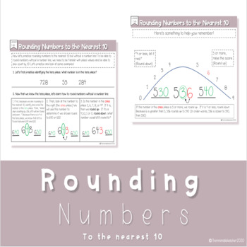 Preview of Rounding numbers to the NEAREST 10| Using PLACE VALUE| PPT & GOOGLE