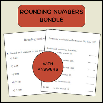Preview of Rounding numbers worksheets (with answers)