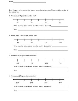 Rounding on a Number Line by Jenny Conrad | TPT