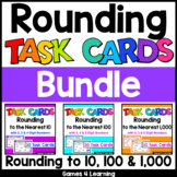 Rounding to 10, 100 and 1,000 Task Card Bundle