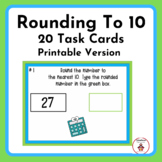 Rounding to Nearest 10 Task Cards 3rd Grade Math
