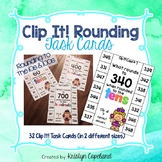 Rounding (to 10s & 100s) Clip It! Task Cards